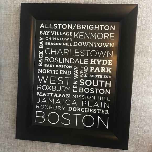 Boston Neighborhoods Typography Print - Picture 2 of 3
